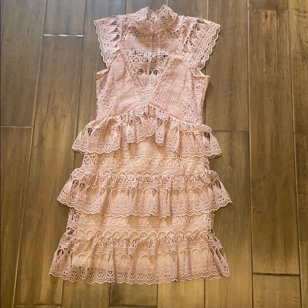 Aqua Pink Tiered Dress